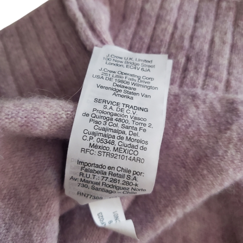J.CREW Lavender Alpaca/ Wool Blend‎ High-Low Turtle Neck Sweater Women’s Large - Picture 13 of 14